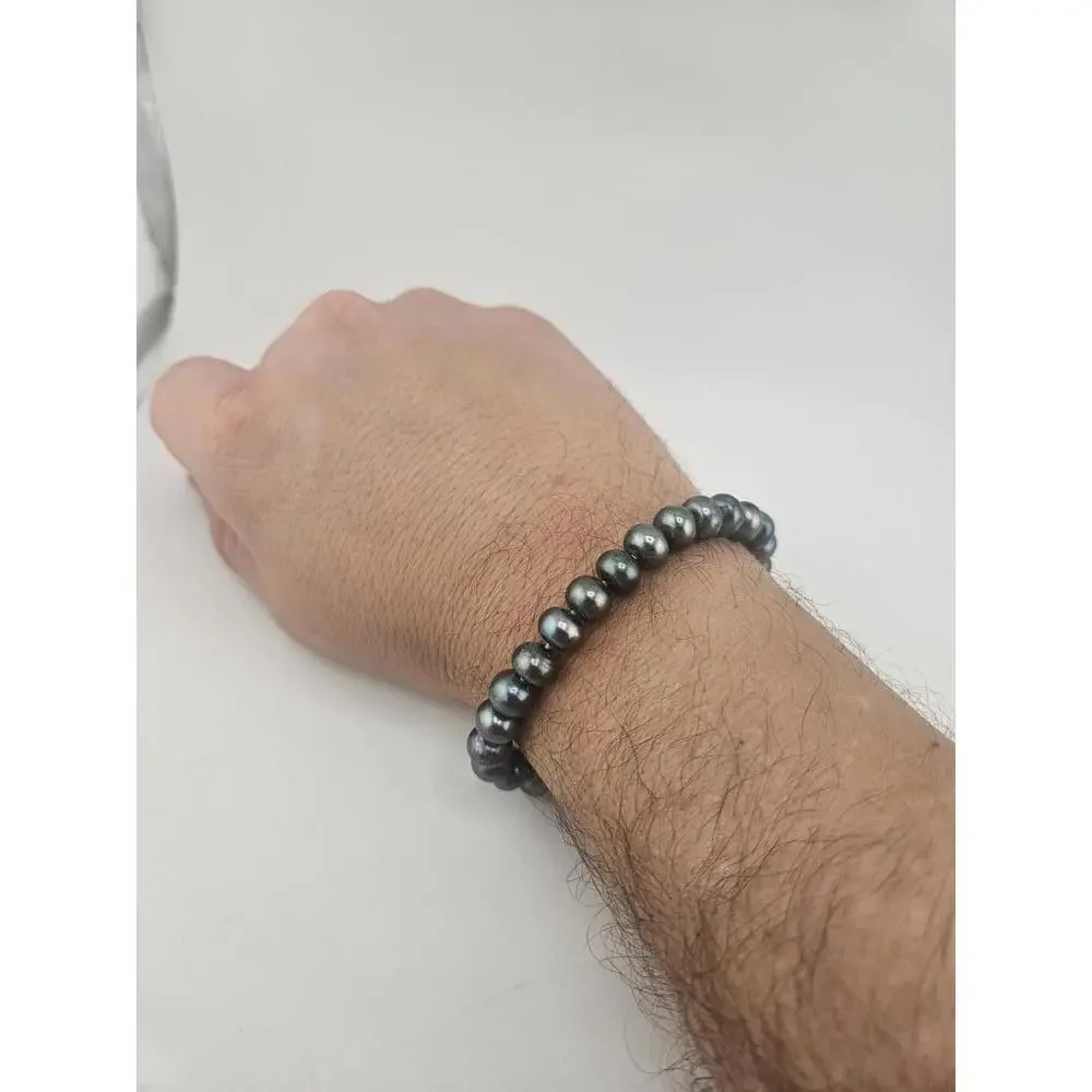 7.5in Black Pearl Bracelet - Picture 6 of 11